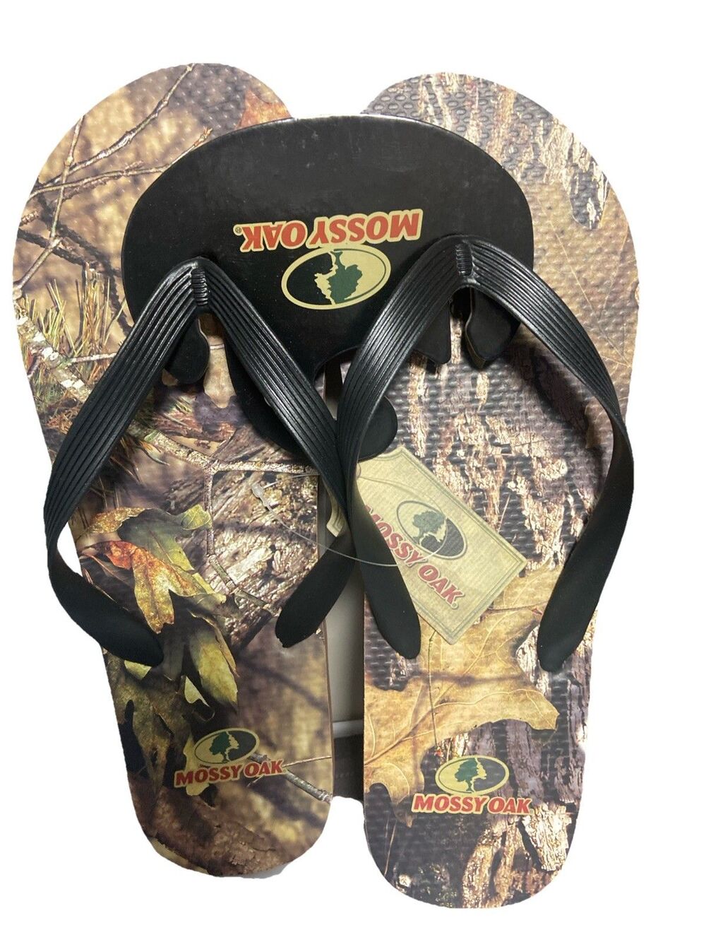 Mossy Oak Licensed Men’s Flip Flops Sandals Green Camo Size Large (11) NWT